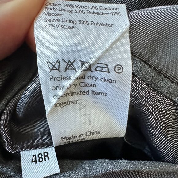 Grey John Lewis Men's Suit 48R Jacket 40R Pants - Picture 10 of 16